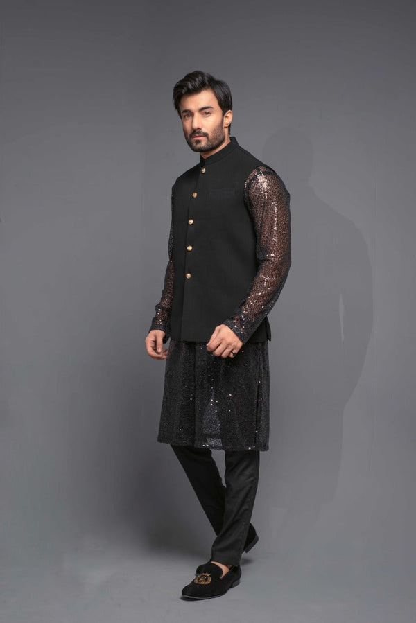 Edge Republic - ER Jet Black Waist Coat