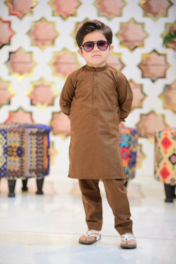 Hassanjee - Russet Brown Kurta Trouser KT 29