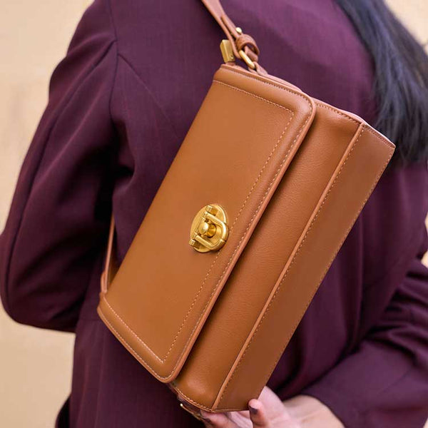 Dazzle By Sarah - Novu (Brown) Cross Body Bags