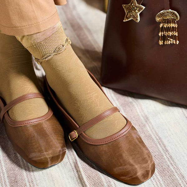 Dazzle By Sarah - Belluxe (Dark Brown) Flat