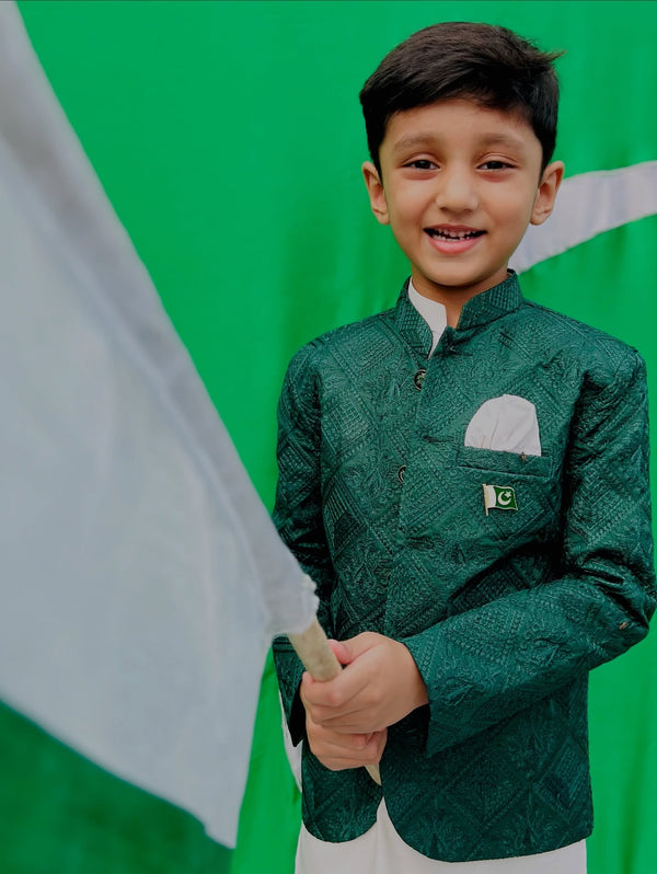 Hassanjee - Dark green Prince coat - P6