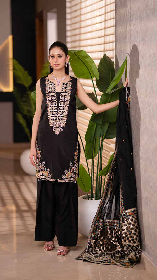 Zeemal Bhatti - MOLE Stitched Formal Tussel Silk