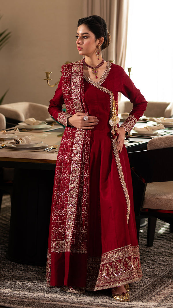 Zeemal Bhatti - DAHLIA Stitched Formal Korean Raw Silk